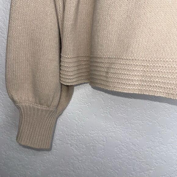 NWT LNA CLOTHING Baylee Henley Sweater Tan XS - Picture 5 of 13